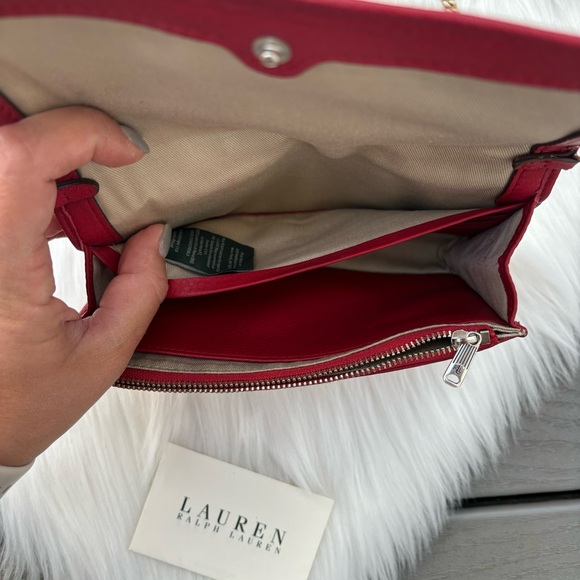 Ralph Lauren Red Crossbody Purse - Picture 2 of 5